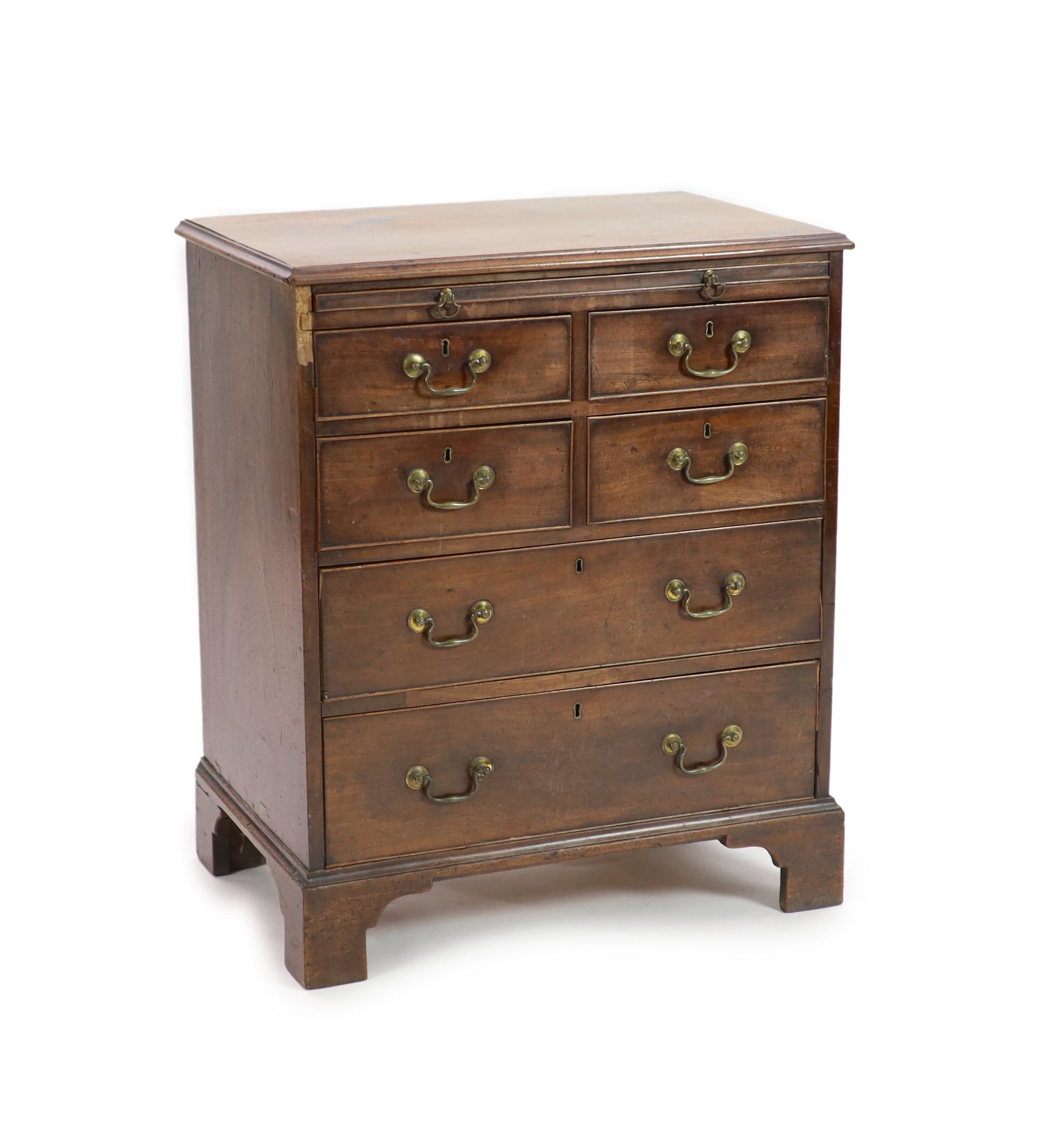 A George III mahogany chest, W.69cm D.45cm H.82cm